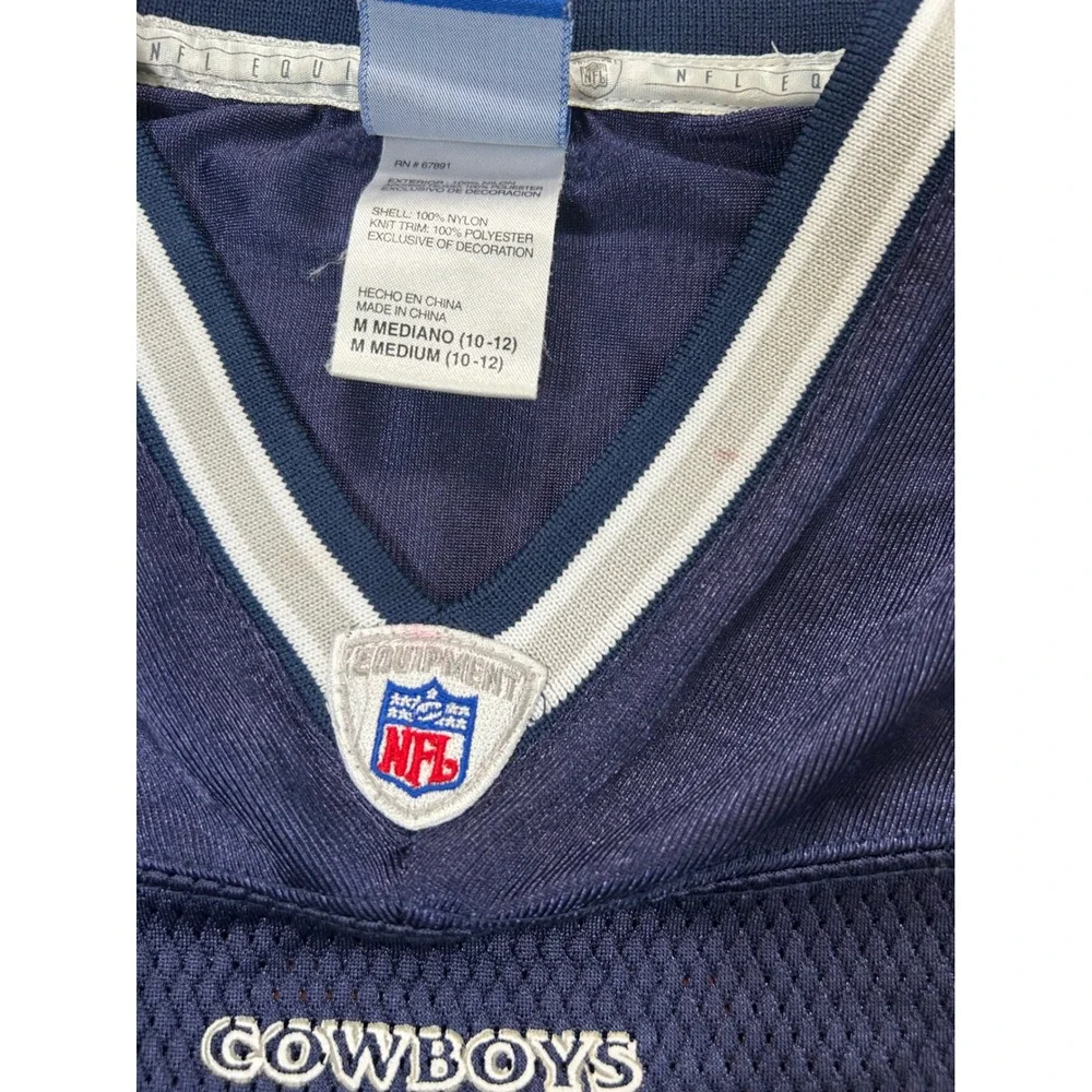 Reebok Tony Romo Dallas Cowboys Jersey Youth M Navy Blue NFL Football #9